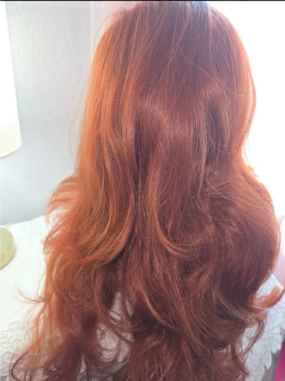 Gorgeous Copper Red Curly Wig for Women — Voluminous Natural Look